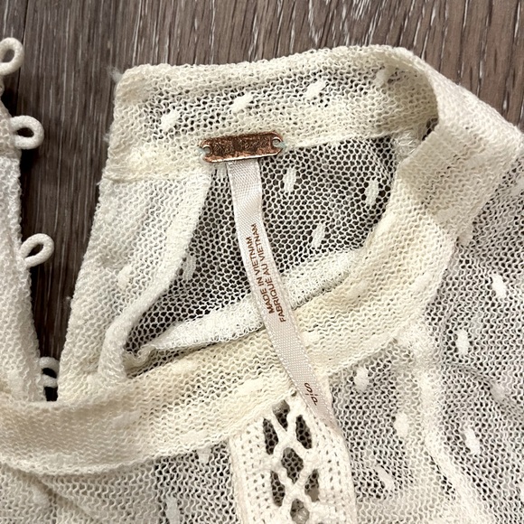 Free People lace top beach cover up, small - Picture 3 of 5